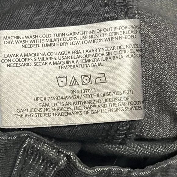 GAP Corduroy Shorts Women 14 Silver Bells Gray Fray Hem Stretch - Picture 9 of 9